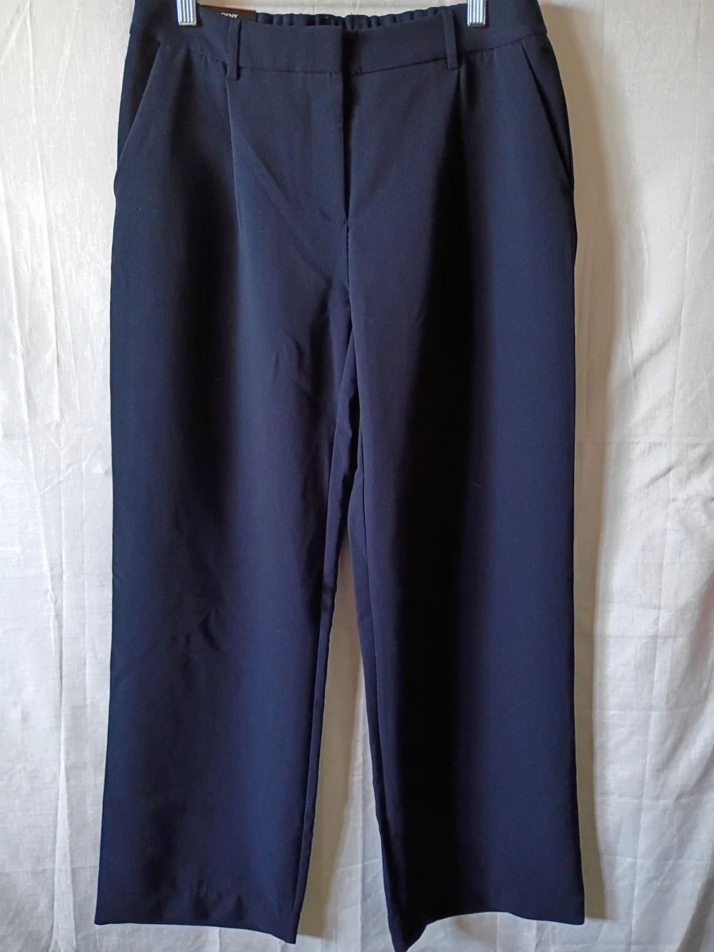 DKNY Women's Navy Straight-Leg Dress Trousers Size 8